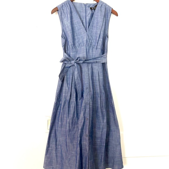 NWT- DKNY 100% Cotton Sleeveless Dress - Picture 3 of 9
